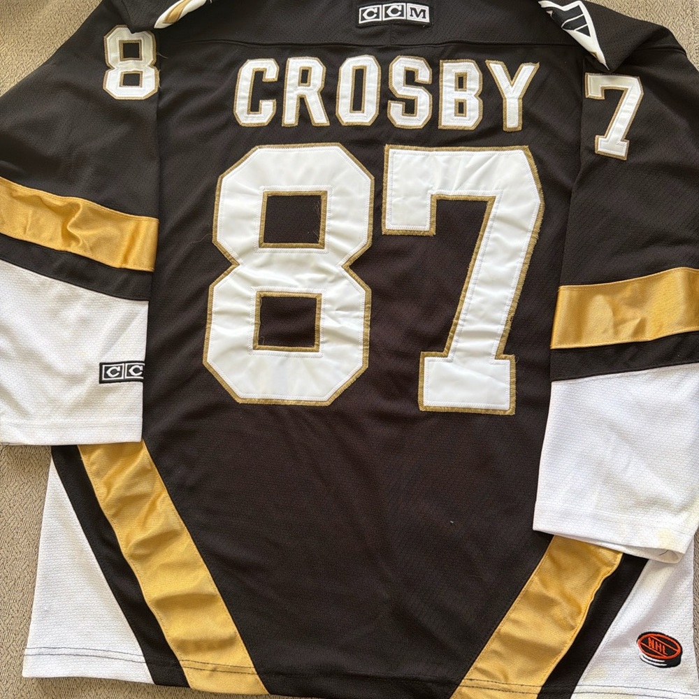 CCM Black and Gold Licensed Hockey Jersey